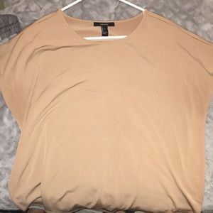 tan silky shirt from forever 21